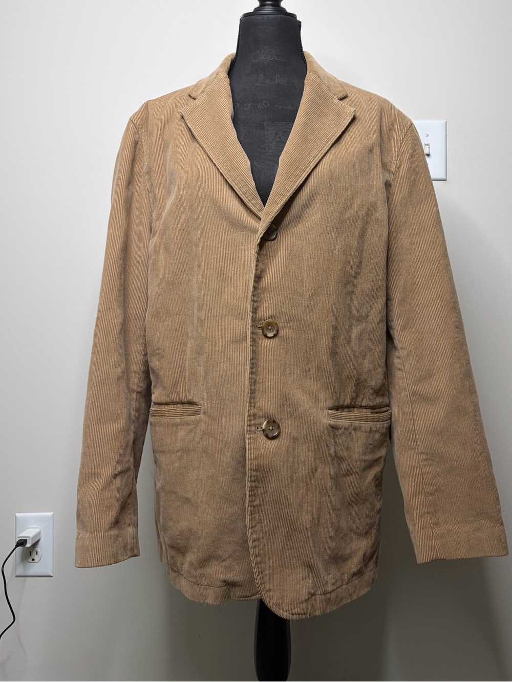 Vintage Y2K Banana Republic Beige tan Corduroy blazer Jacket boho